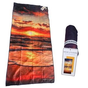 House of Clouds Beach Sunset Sand Free Microfiber Beach Towel